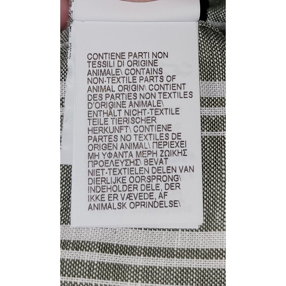 Brunello Cucinelli Men’s Linen Button-Down Shirt Gray White Stripe – Medium - Picture 8 of 11